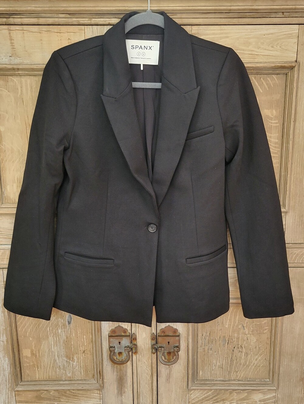 SPANX Classic Black Ponte Tailored Blazer Jacket Workwear NWOT 20945R Size M